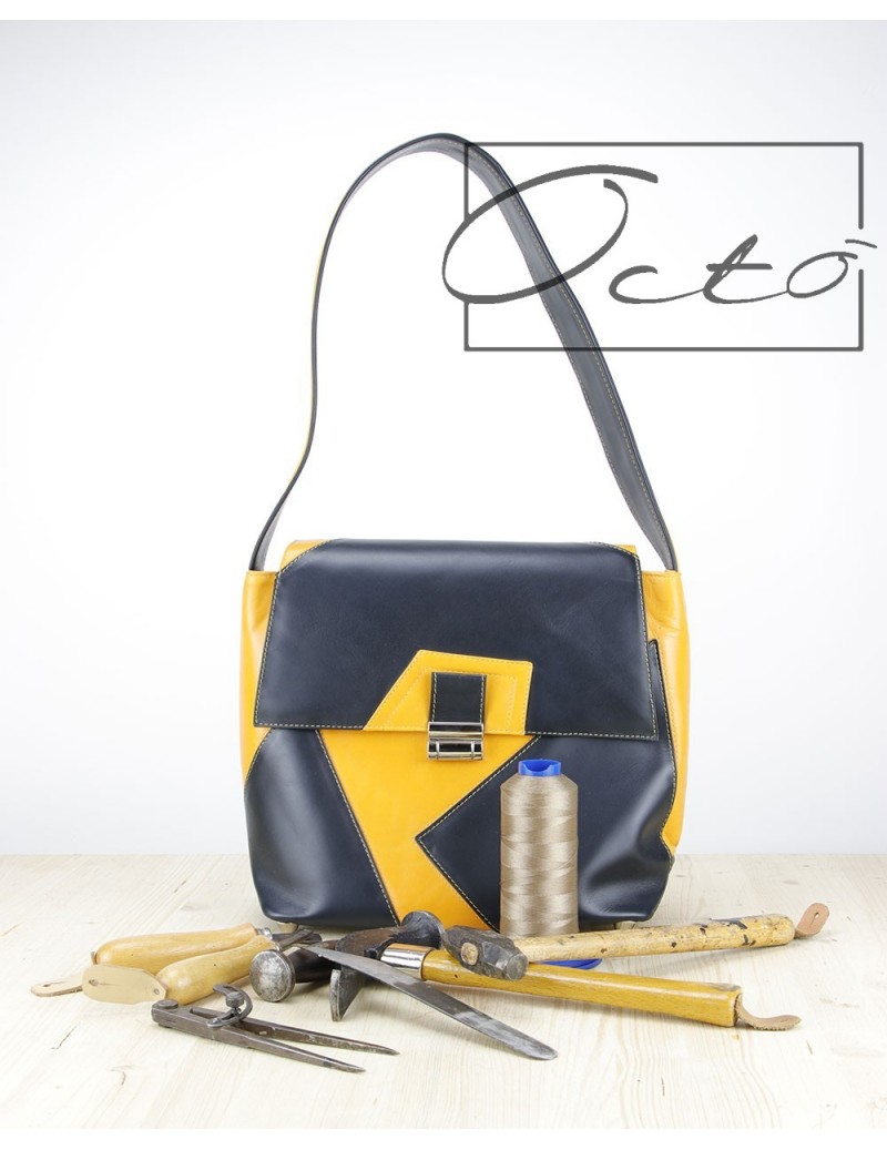 Borsa donna blue-giallo